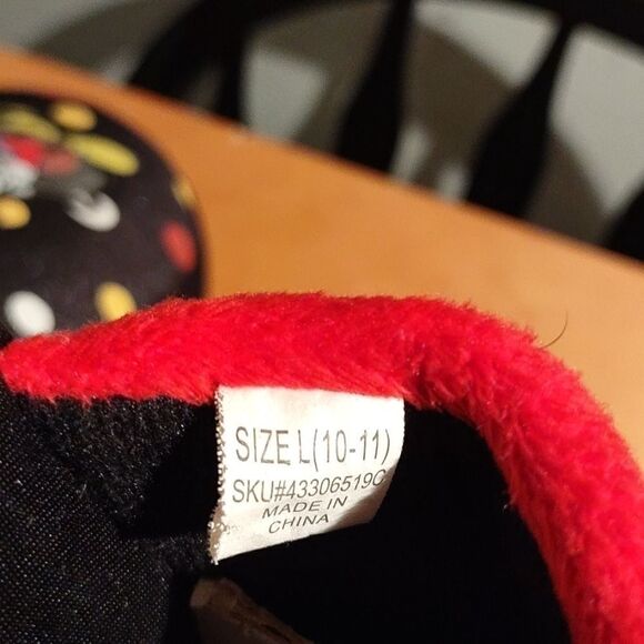 Micky & Minny Polka Dot House Slippers sz 10-11 - Picture 3 of 5